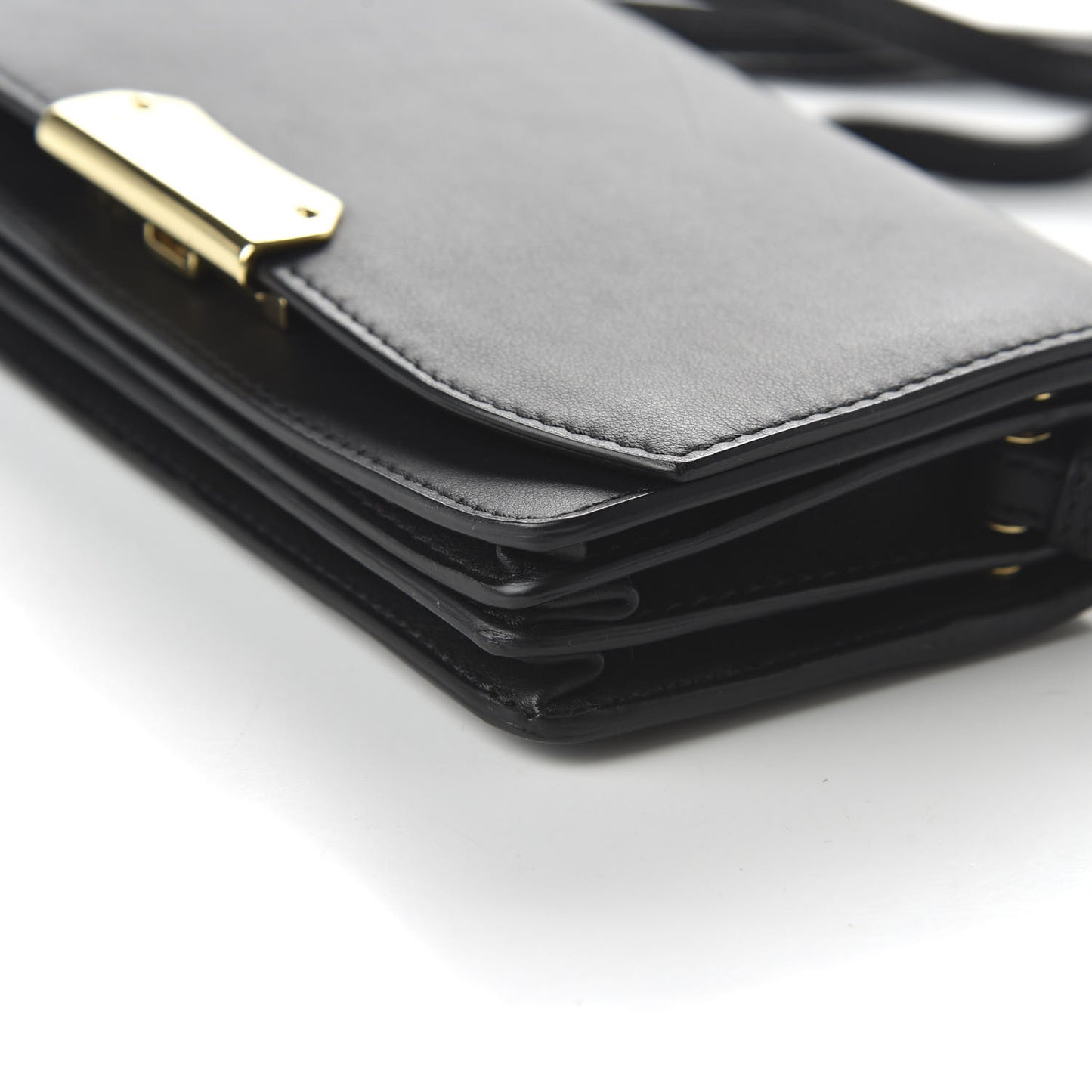 Smooth Calfskin Madison Wallet on Chain Black