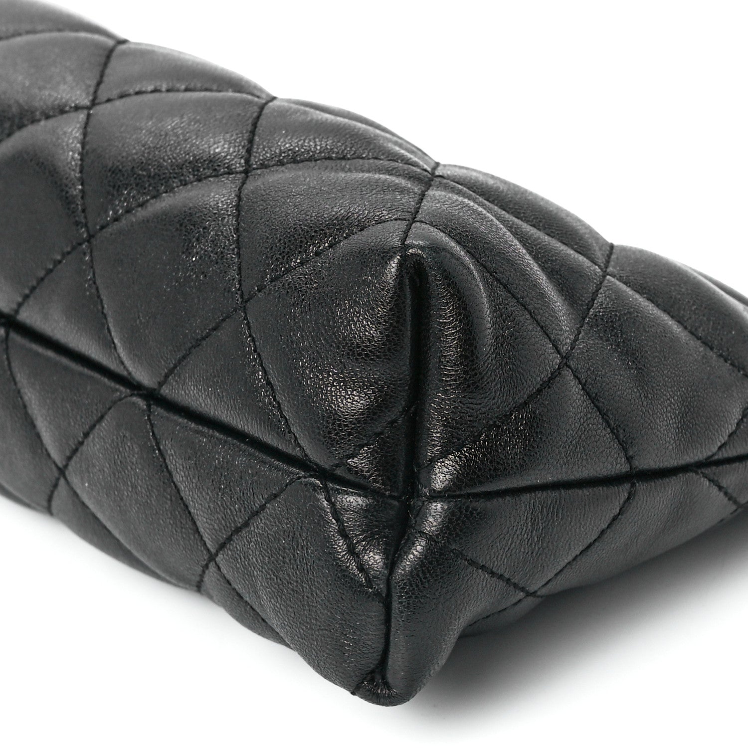 Saint Laurent Lambskin Quilted Icare Cosmetic Pouch Black 10 of 10