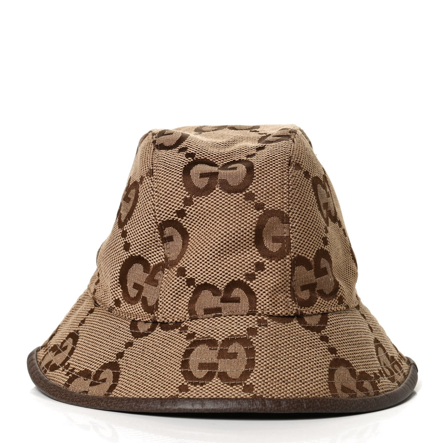Monogram Jumbo GG Bucket Hat L Camel Ebony New Acero