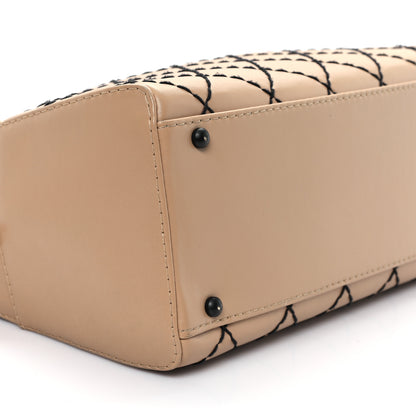 Chanel Calfskin Wild Stitch Top Handle Bag Beige 9 of 11