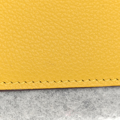 Hermes Felt Epsom Colorblock Toodoo 29 Zip Pouch Gris Clair Blue Hydra Jaune De Naples 9 of 10