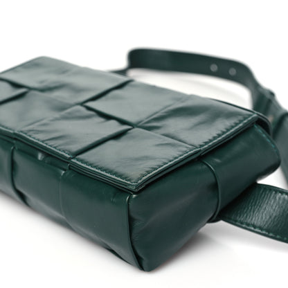 Bottega Veneta Paper Calfskin Intrecciato Cassette Belt Bag Raintree 9 of 9
