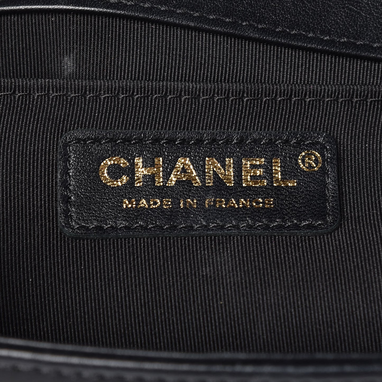 Lambskin Chevron Medium Boy Flap Black