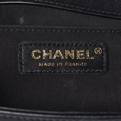 Chanel Lambskin Chevron Medium Boy Flap Black 6 of 12