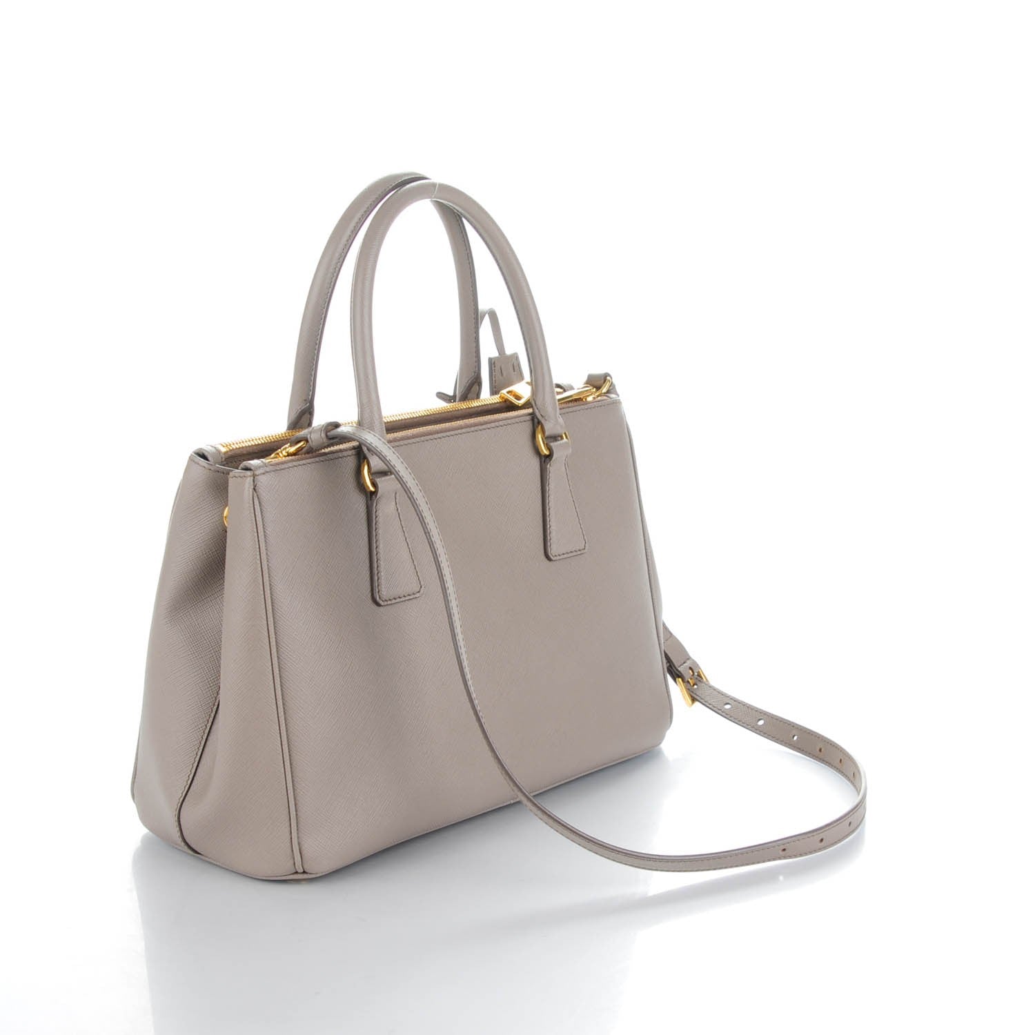 Prada Saffiano Small Galleria Double Zip Tote Argilla 3 of 8