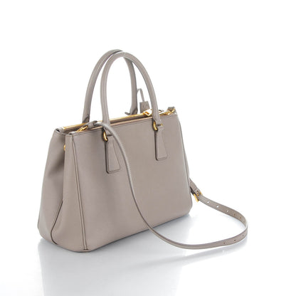 Prada Saffiano Small Galleria Double Zip Tote Argilla 3 of 8