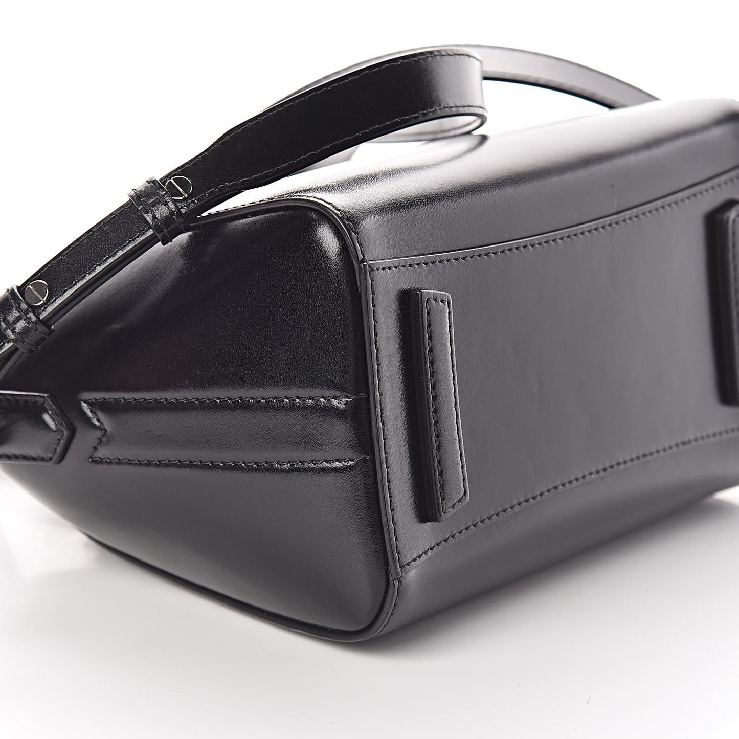 Shiny Lord Calfskin Mini Antigona Black