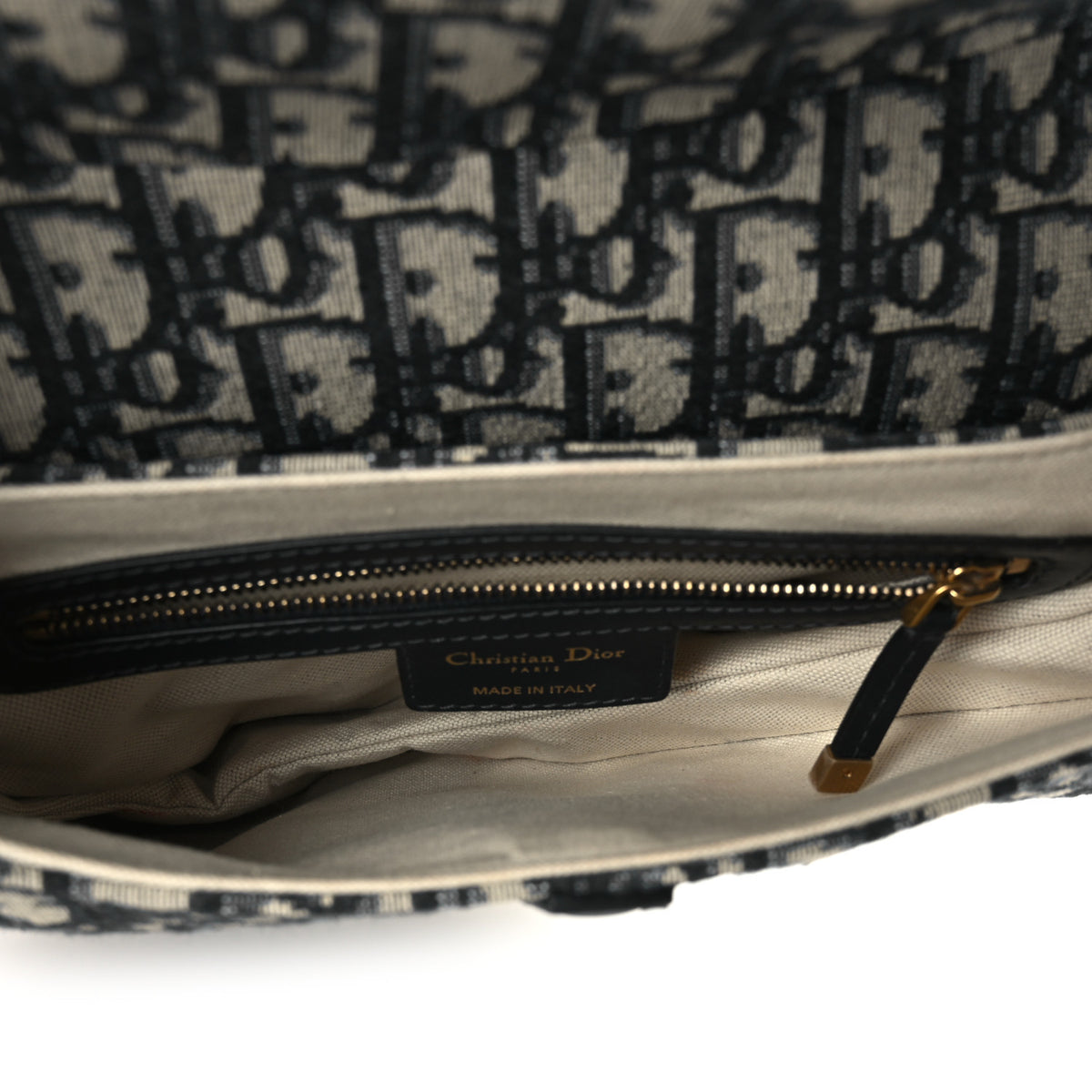 Christian Dior Oblique Saddle Bag Blue 5 of 10