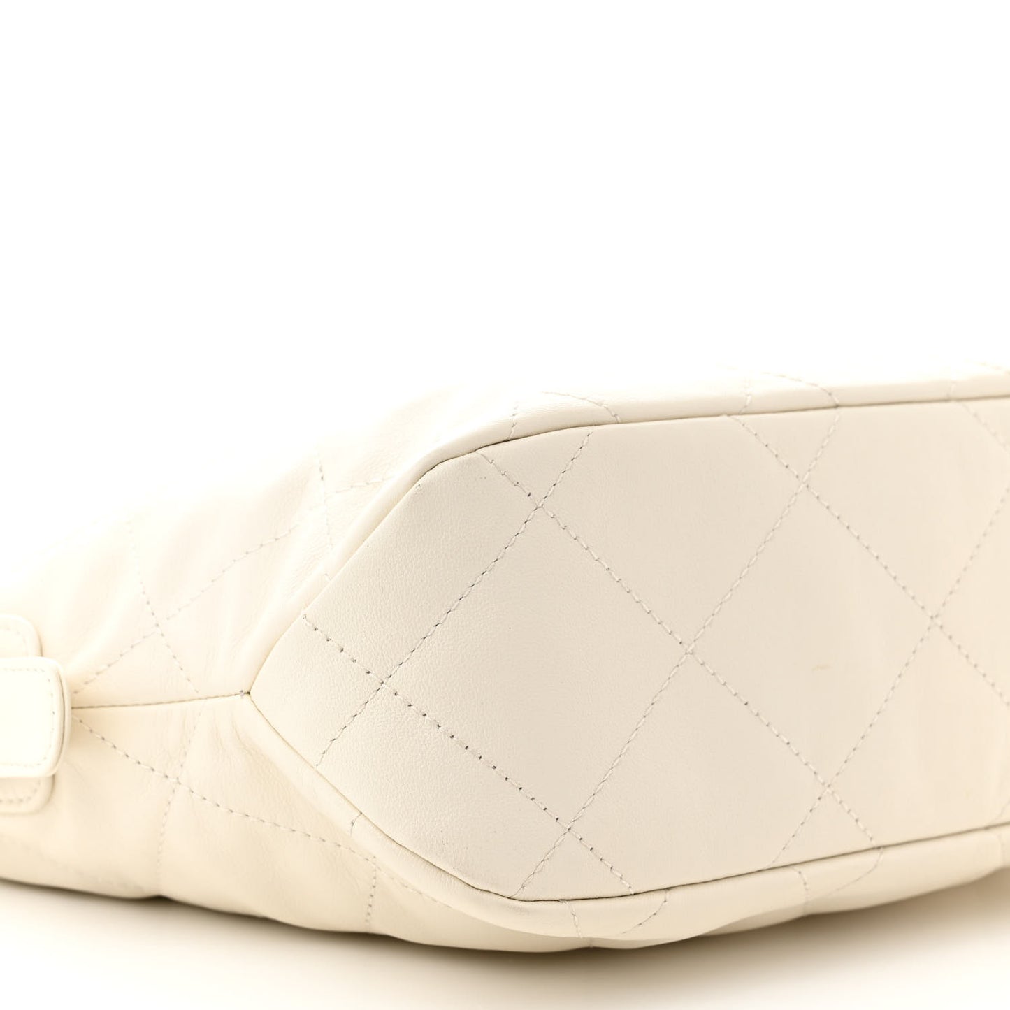 Calfskin Quilted Daily Hobo White