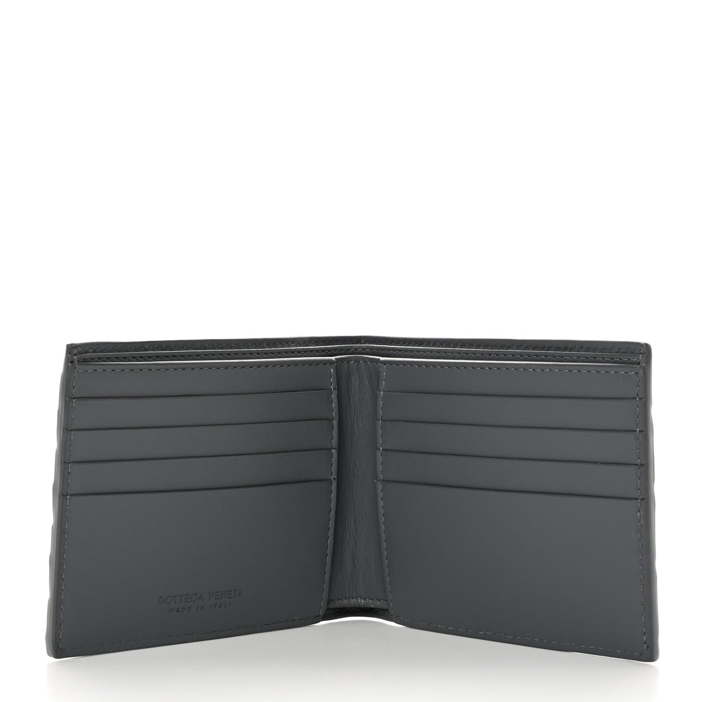 Nappa Maxi Intrecciato Bi-Fold Wallet Thunder
