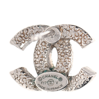 Chanel Crystal Mini Timeless CC Earrings Silver 4 of 5