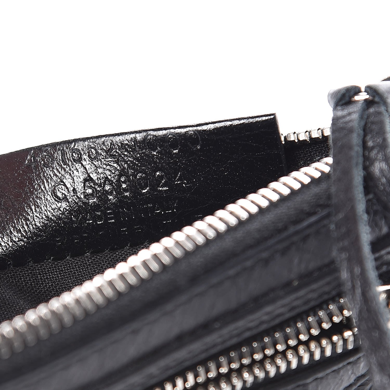 Balenciaga Agneau Arena Classic Silver Hardware Mini Pouch Black 7 of 7
