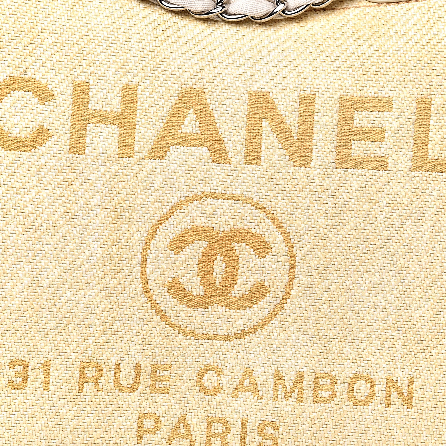Chanel Woven Straw Raffia Medium Deauville Tote Beige 12 of 13