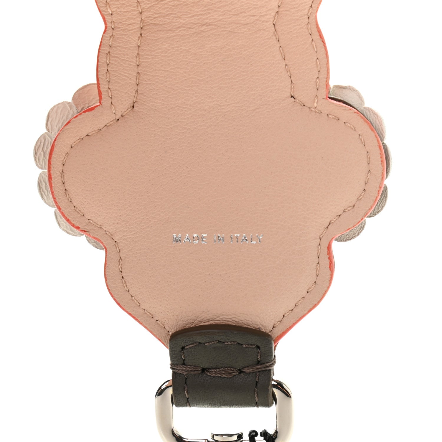 Fendi Vitello Dolce Nappa Hypnoteyes Bi-Color Scalloped Spike Studded Strap You Carbone Plaster White Multicolor 3 of 4