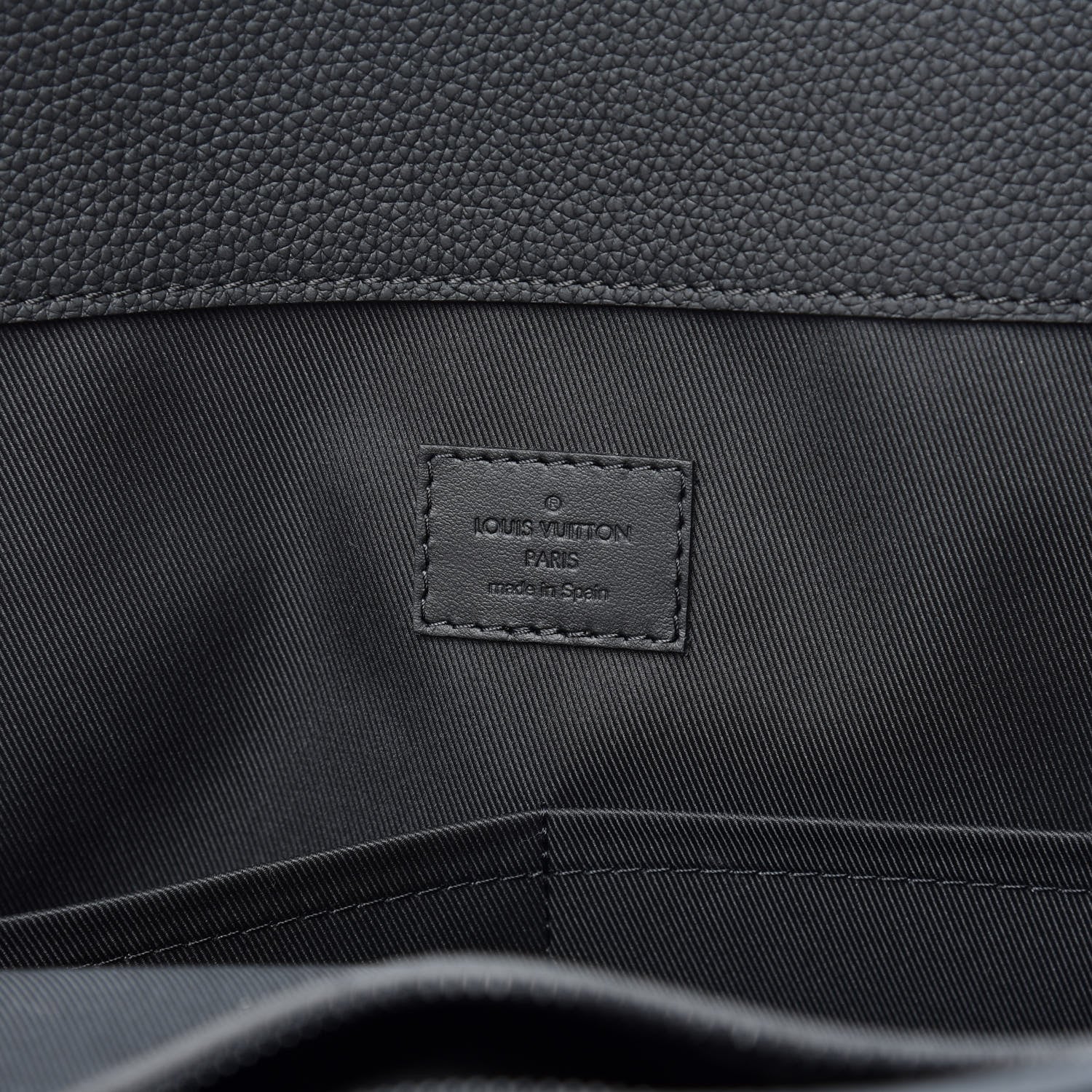 Louis Vuitton Grained Calfskin LV Aerogram Tote Black 6 of 9