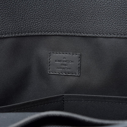 Louis Vuitton Grained Calfskin LV Aerogram Tote Black 6 of 9