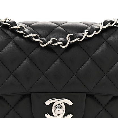 Chanel Lambskin Quilted Mini Rectangular Flap Black 8 of 10