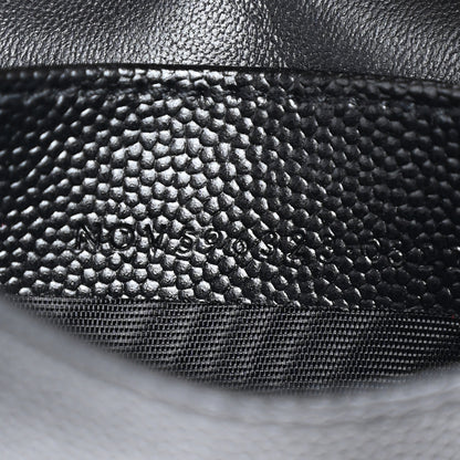 Saint Laurent Grain De Poudre Matelasse Chevron Monogram Flap Card Case Black 8 of 11