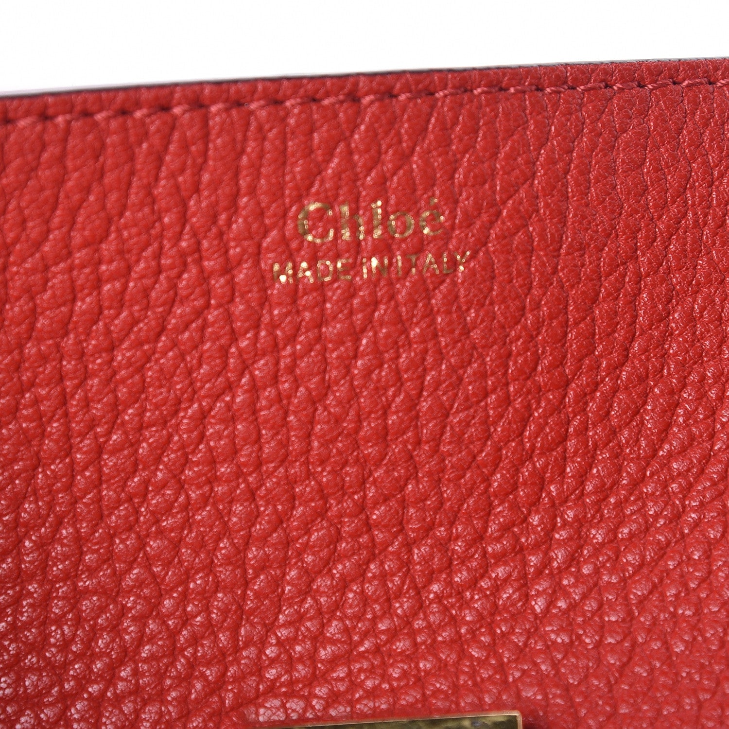 Chloe Grained Lambskin Drew Shoulder Bag Plaid Red 6 of 10