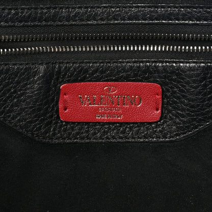 Valentino Garavani Grained Calfskin Rockstud Shoulder Tote Black 6 of 11