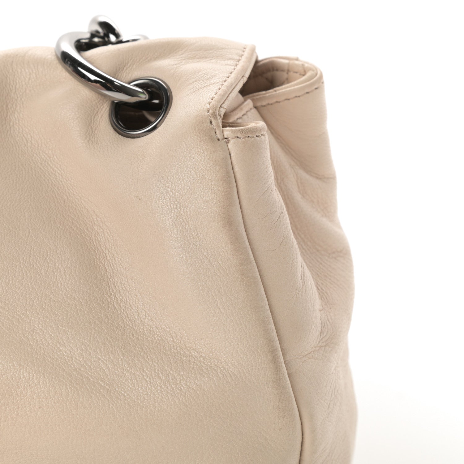 Chanel Lambskin Medium Soft and Chain Flap Beige 13 of 14