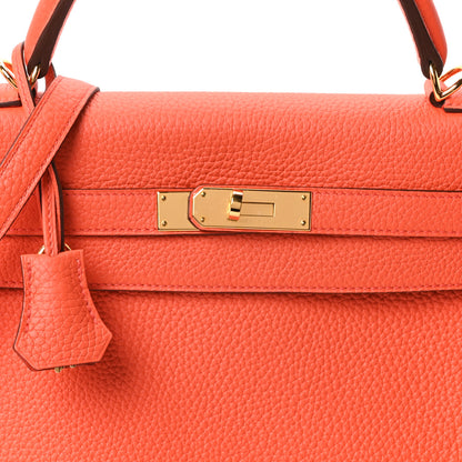 Hermes Togo Kelly Retourne 32 Orange Poppy 8 of 11