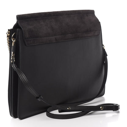 Chloe Calfskin Suede Medium Faye Shoulder Bag Carbon Grey 2 of 8