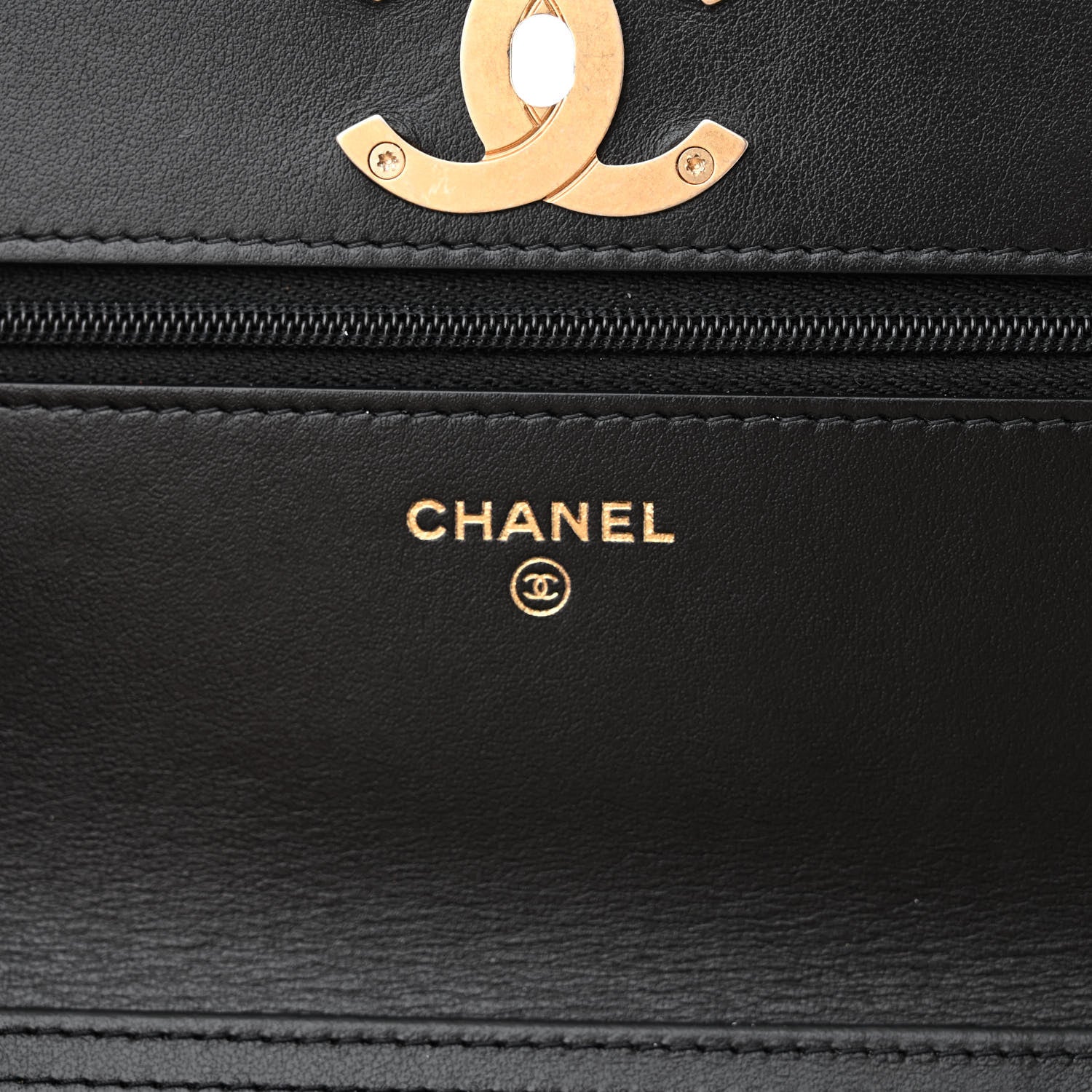 Chanel Caviar Quilted Camellia Wallet On Chain WOC Black 6 of 12