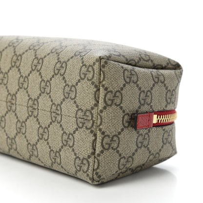 Gucci Soft GG Supreme Monogram Calfskin Medium Ophidia Cosmetic Case Beige Ebony Hibiscus Red 7 of 10