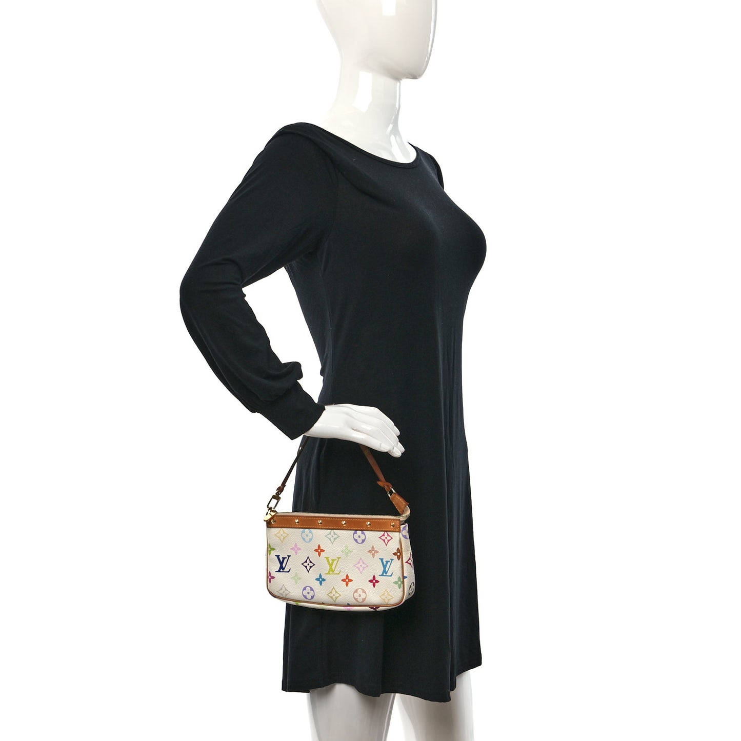 Monogram Multicolor Pochette Accessories White