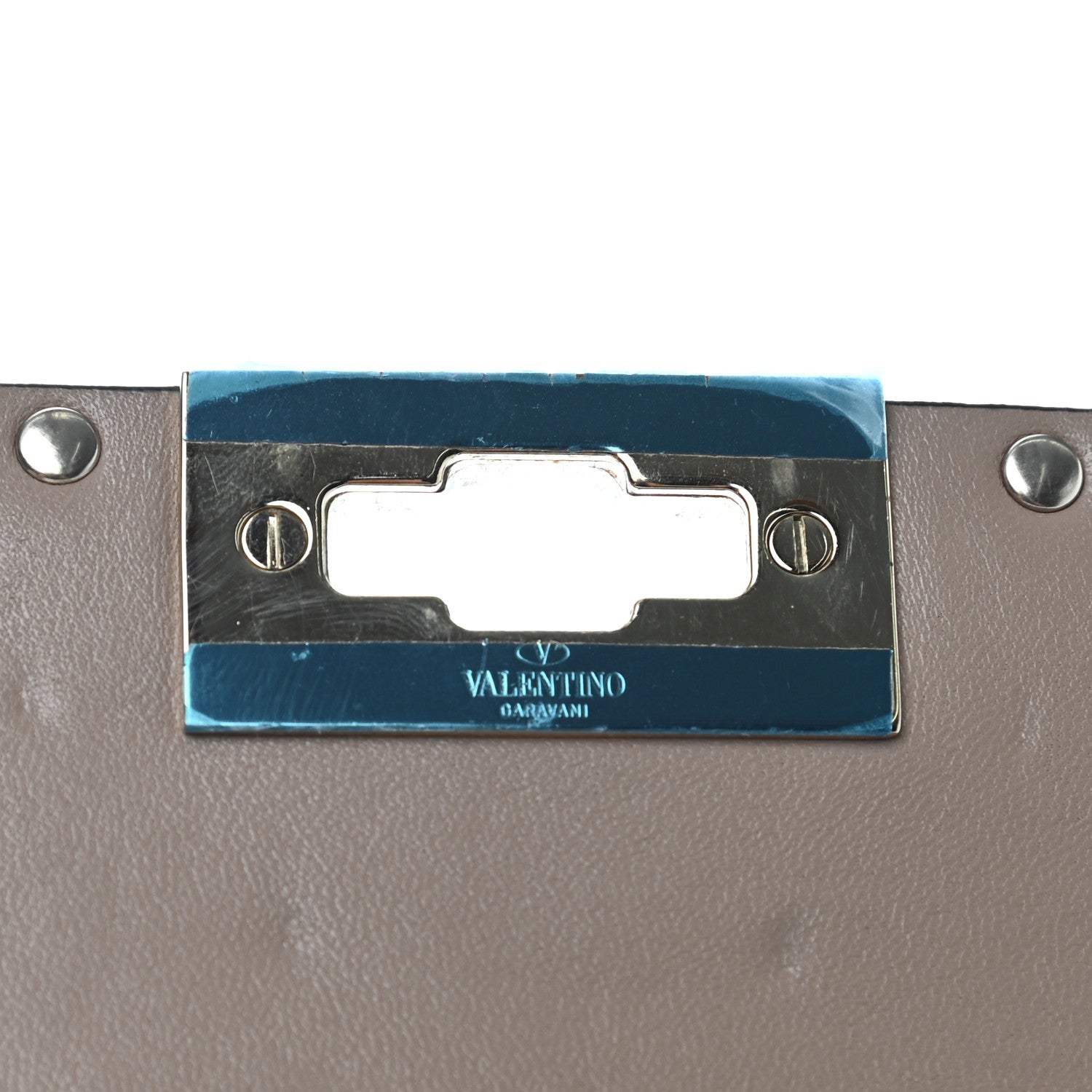 Valentino Garavani Lambskin Medium Rockstud Spike Shoulder Bag Poudre 9 of 13