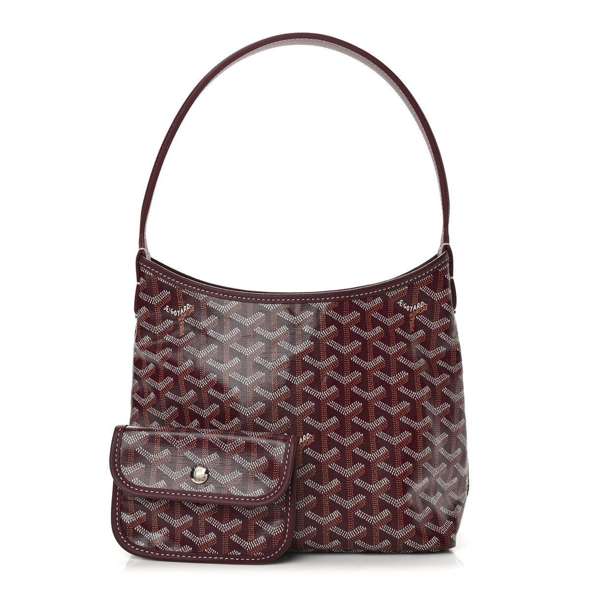 Goyard Goyardine Mini Boheme Hobo Burgundy 3 of 11