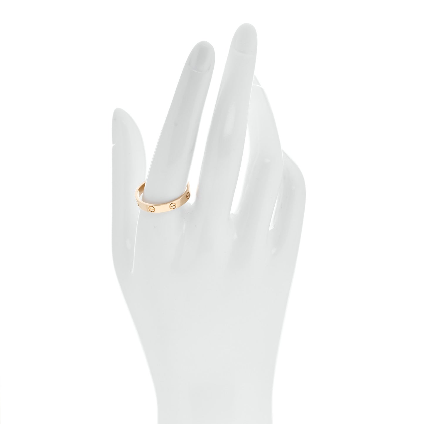 18K Yellow Gold 3.5mm LOVE Wedding Band Ring 63 10.25