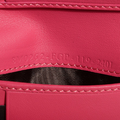 Fendi Textured Calfskin French Wallet Pink 9 of 9