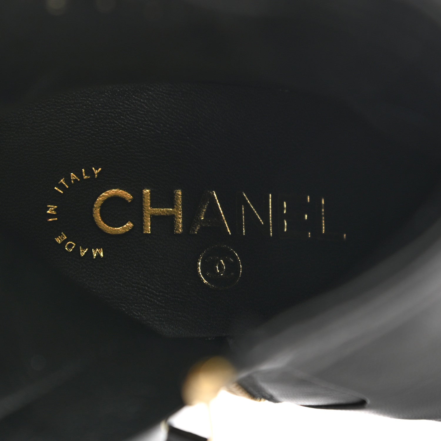 Chanel Shiny Goatskin CC Short Boots 35 Black 7 of 9