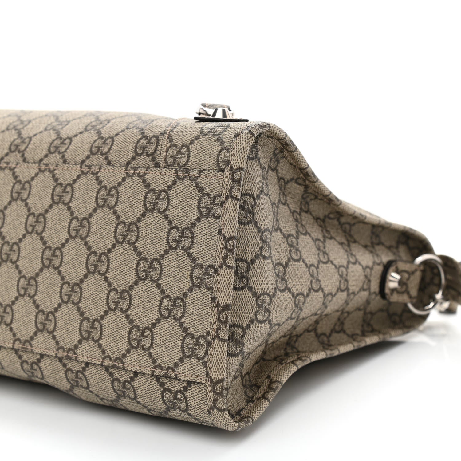 Balenciaga X GUCCI GG Supreme Monogram Neo Classic Silver Hardware City Beige Ebony 9 of 10