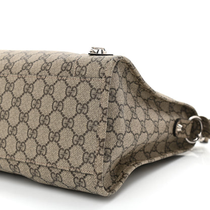 Balenciaga X GUCCI GG Supreme Monogram Neo Classic Silver Hardware City Beige Ebony 9 of 10
