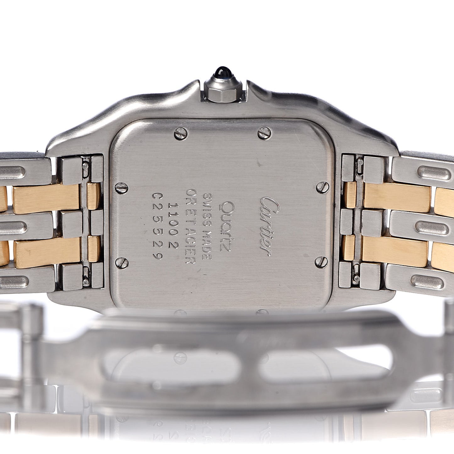 Stainless Steel 18K Yellow Gold 27mm Panthere Quartz Watch