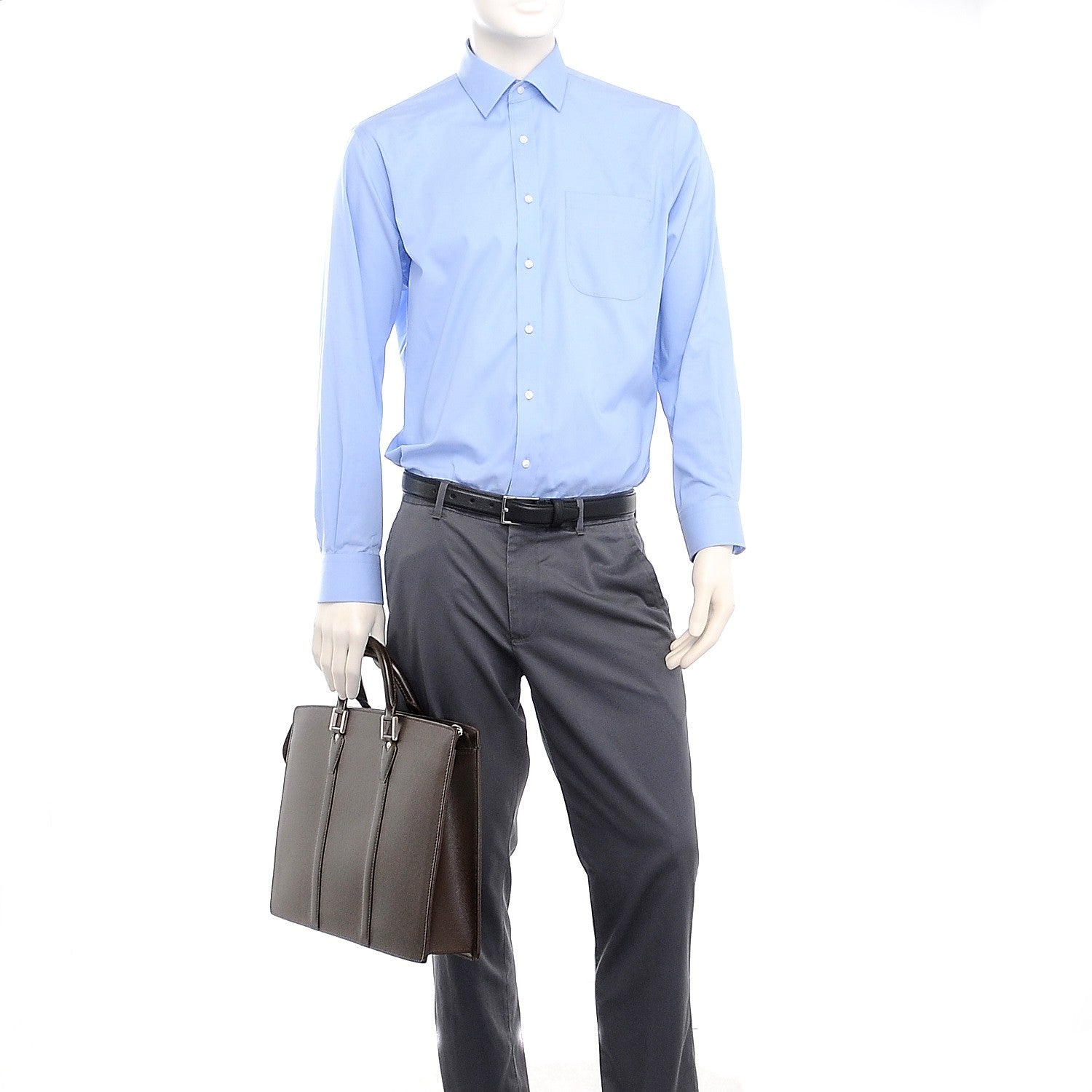 Louis Vuitton Taiga Lozan Briefcase Grizzli 2 of 10