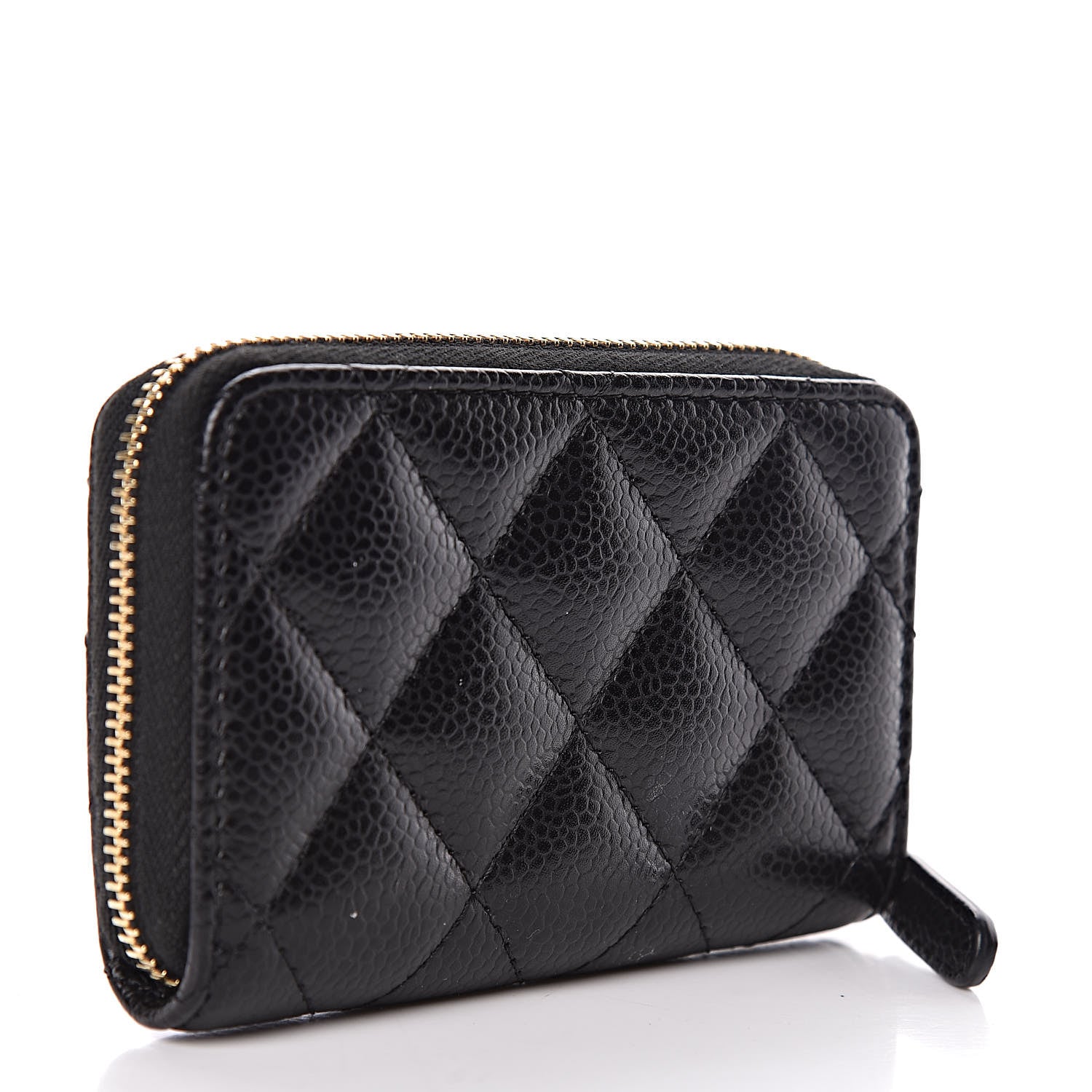 Chanel Caviar Quilted Zip Coin Purse Black 3 of 8