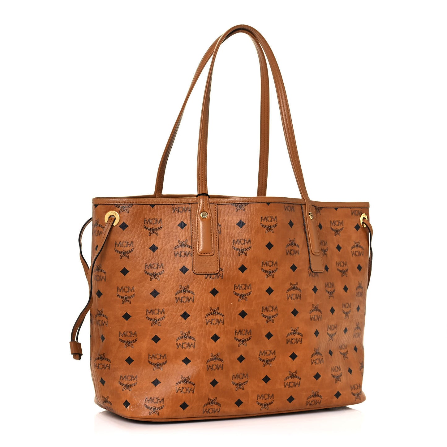 Visetos Medium Liz Reversible Shopper Tote Cognac