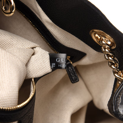 Gucci Pebbled Calfskin Medium Soho Chain Shoulder Bag Black 10 of 11