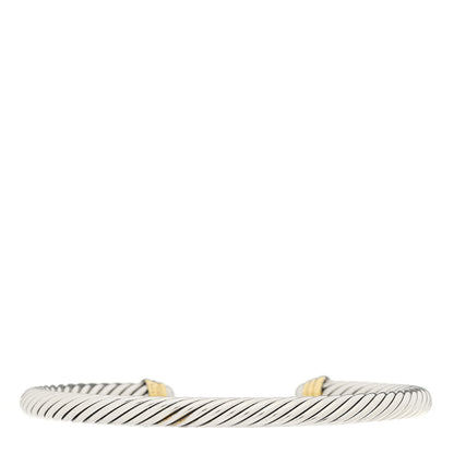 David Yurman Sterling Silver 14K Yellow Gold Cultured Pearl 5mm Cable Classics Petite Color Bracelet 2 of 3