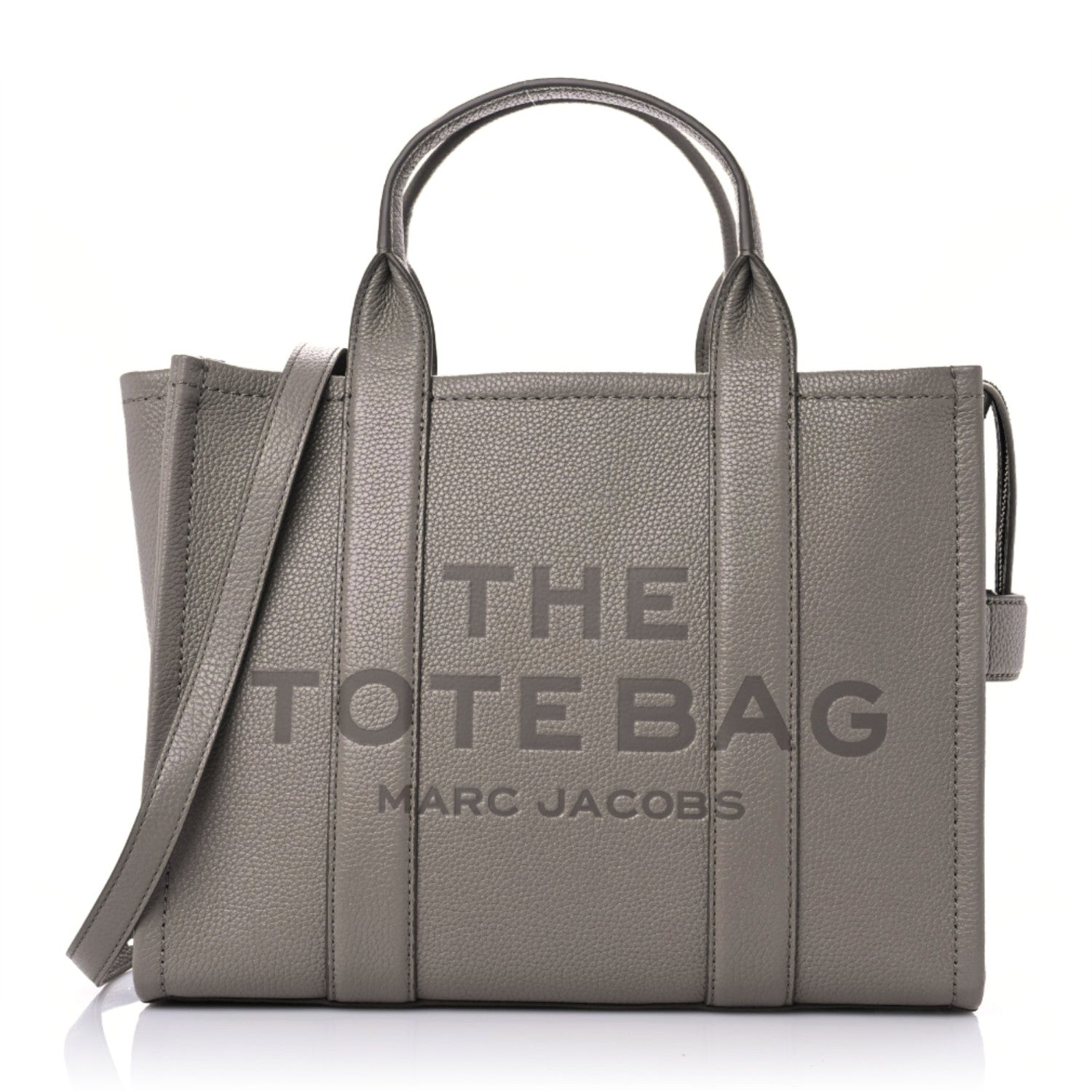 Marc Jacobs Grained Calfskin Medium The Tote Bag Cement 1 of 8