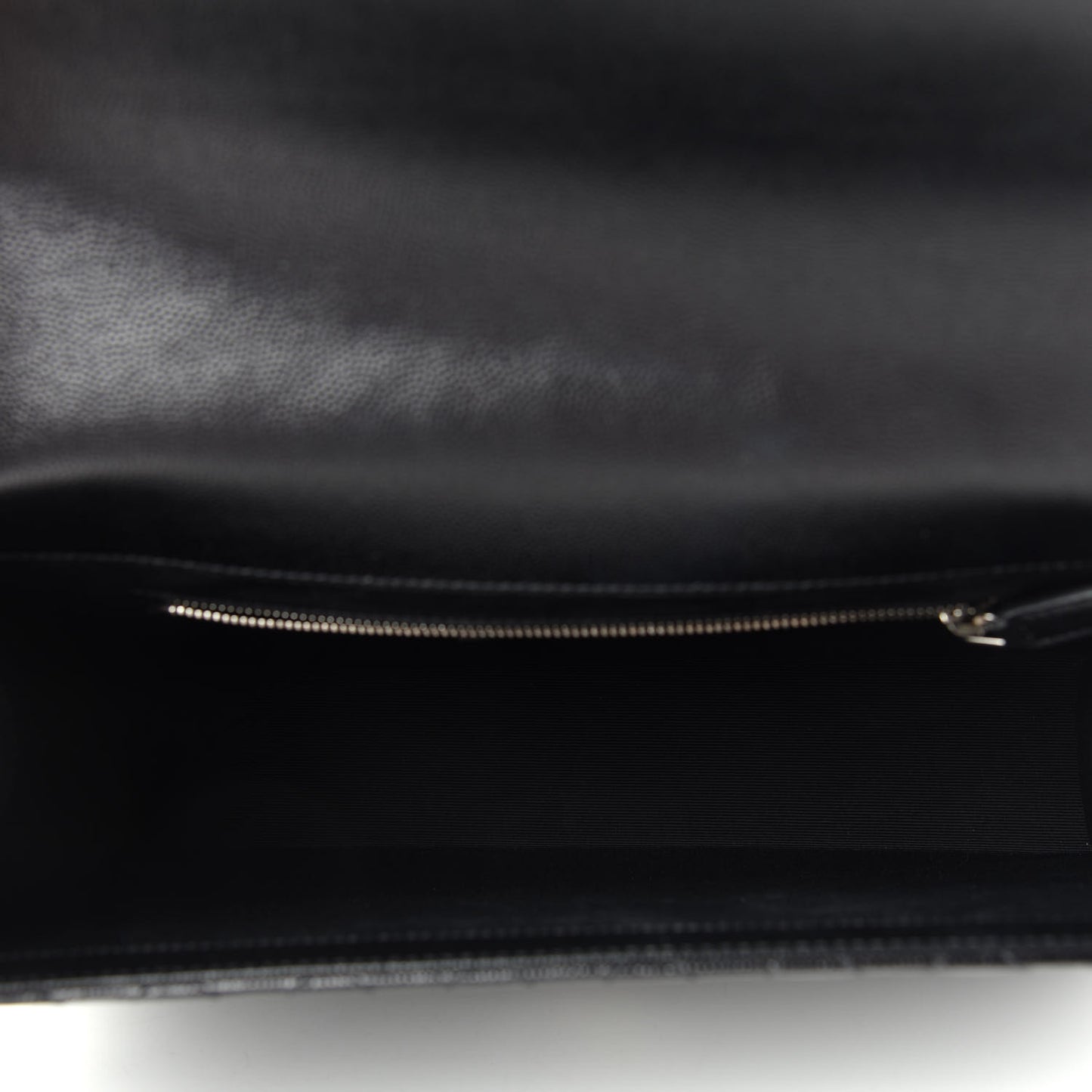 Grain De Poudre Textured Mixed Matelasse Large Triquilt Monogram Satchel Black