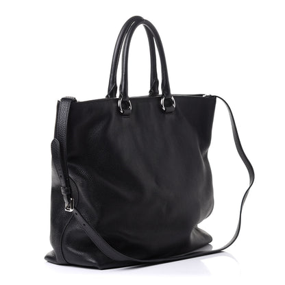 Prada Vitello Daino Shopping Tote Black 2 of 10
