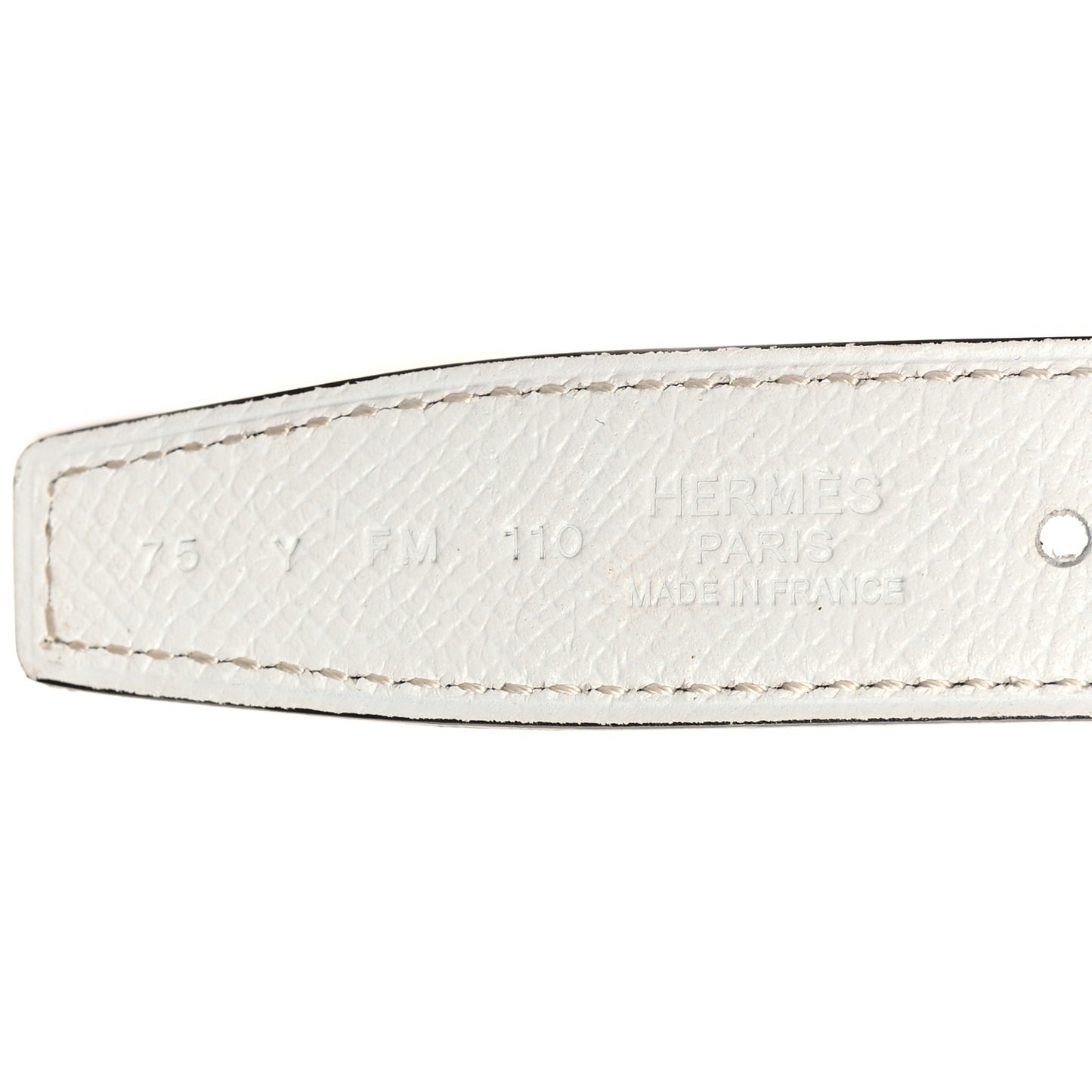 Epsom Swift 24mm Mini H Belt 75 30 White Etoupe