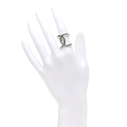Chanel Metal CC Ring 53 6.5 Silver 2 of 5