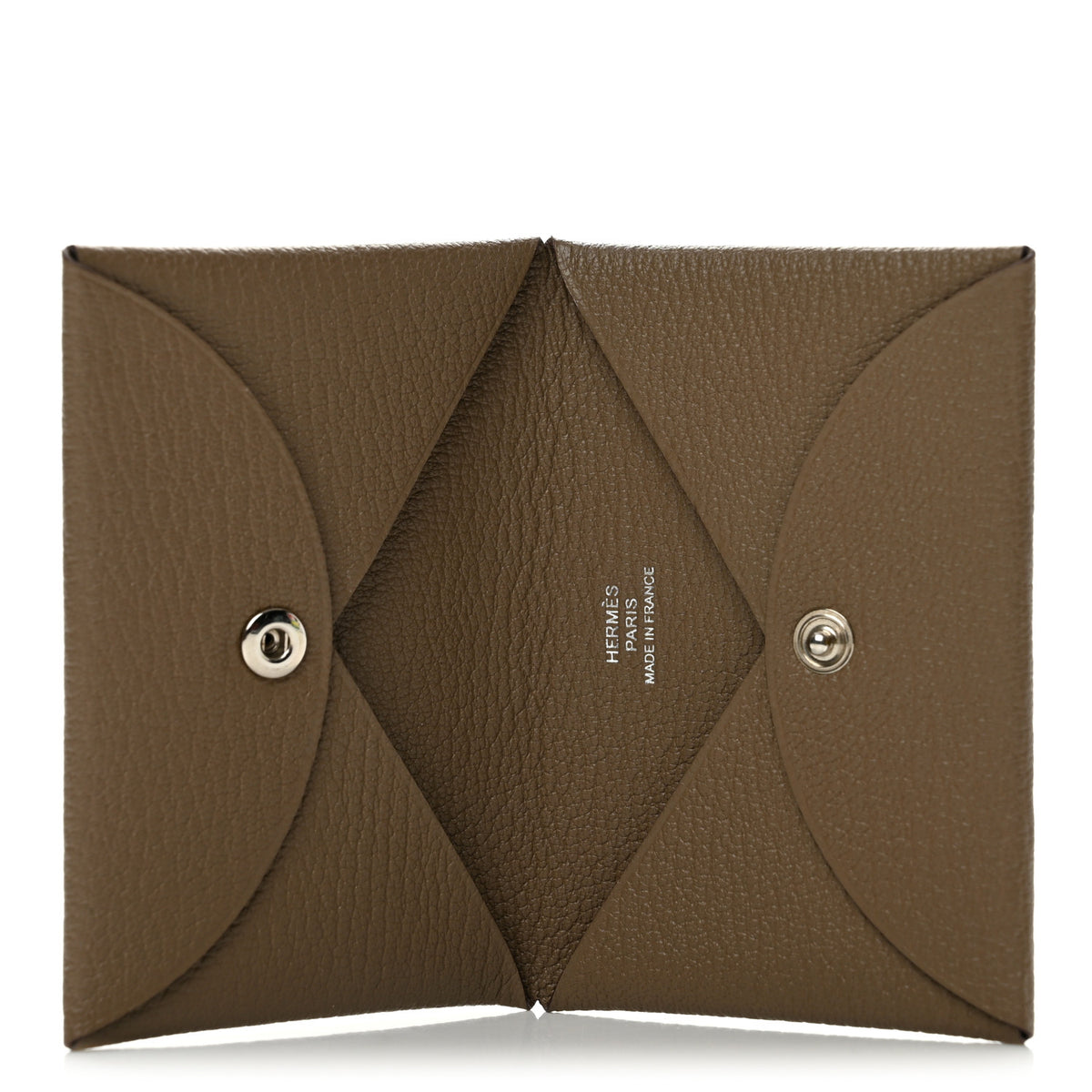Chevre Mysore Calvi Card Case Etoupe
