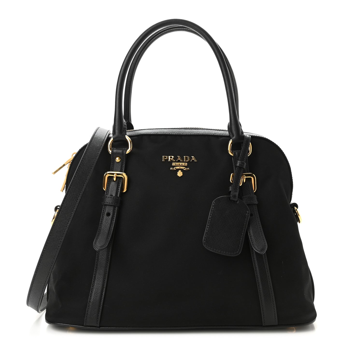 Tessuto Nylon Saffiano Tote Black